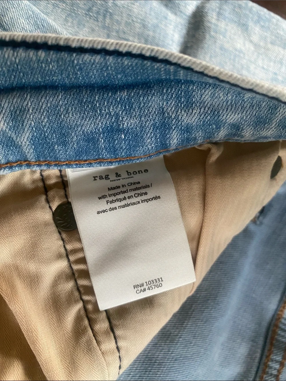Rag & Bone New York Fit 1 Skinny men’s jeans